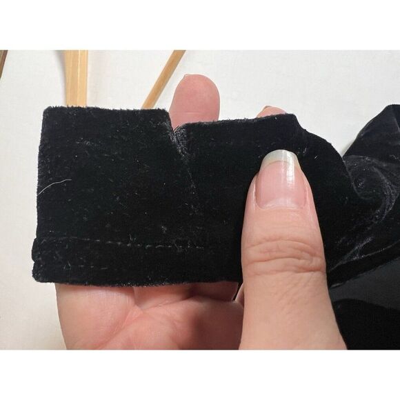 Vtg Y2K Ronni Nicole Black Velvet Maxi Dress Sz Small Fairy Gothic.        Q - Picture 5 of 7